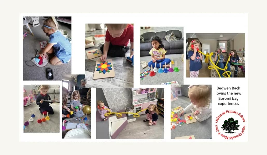 Collage of children enjoying Boromi play activities
